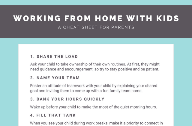 Working From Home With Kids: Cheat Sheet Preview