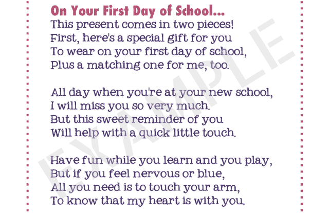 This Sweet First Day of School Note Will Calm Your Child's Nerves