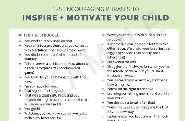 Preview: 125 Encouraging Words for Kids